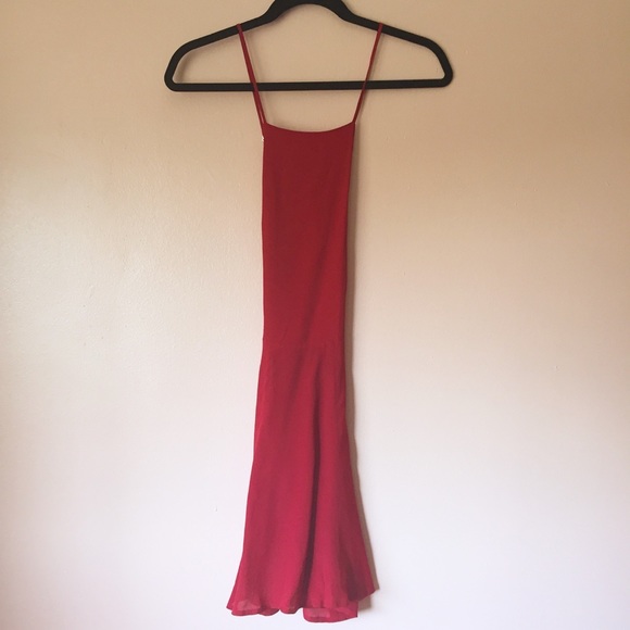 Reformation Dove Red Halter Mini Dress - Picture 3 of 4
